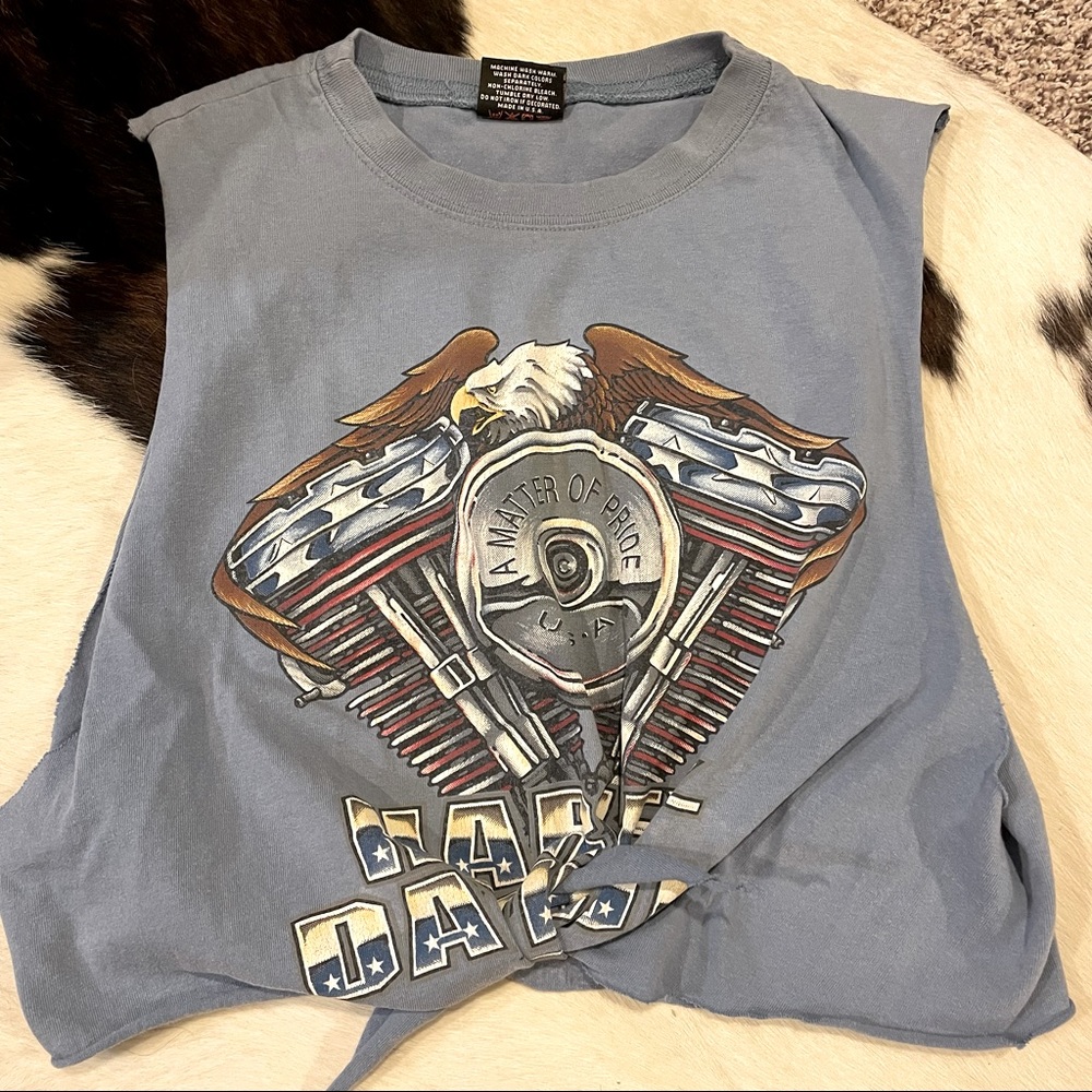 Vintage Harley Davidson Crop Top